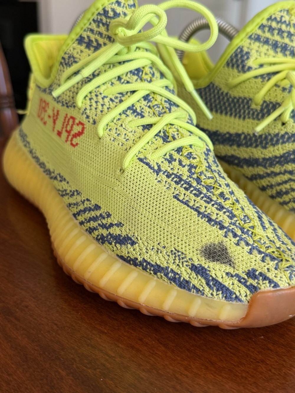 adidas Yeezy Boost 350 V2 Low Semi-Frozen Yellow Size 7.5 No Box “STAINED” - Picture 8 of 12
